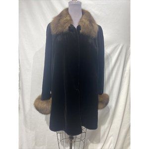 sheared mink stroller w/ sable cuffs and collar (34305)